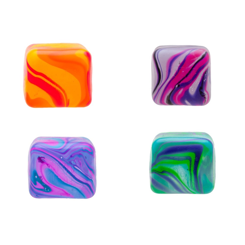 NeeDoh Nice Cube Swirl ORANGE Fidget Toy Squishy Nee Doh FAST SHIP Authentic